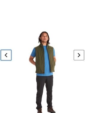 Marmot Novus LT Hybrid Green Men's Vest with Black Trim size L